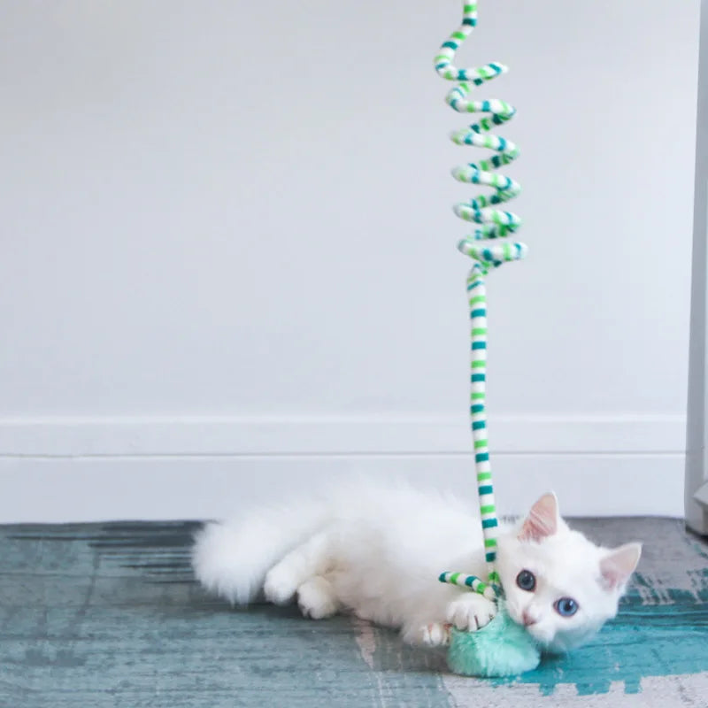 Interactive Cat Hanging Toy Simulation Cat Toy Funny Self-hey Interactive Toy for Kitten Playing Teaser Wand Toy Cat with bell