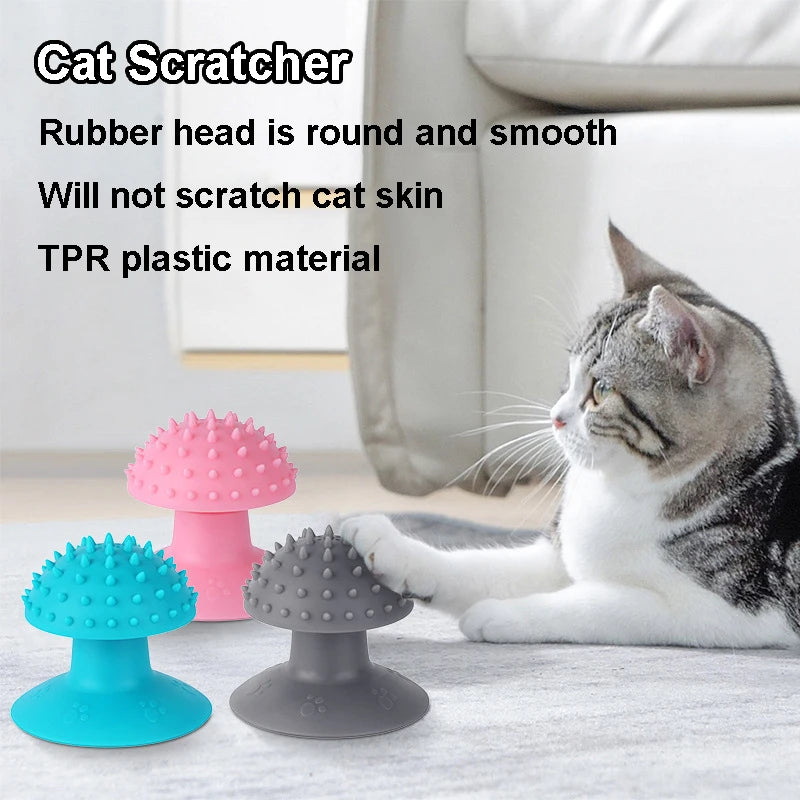 Cat Hair Brush Cats Comb Corner Scratching Sucker Cup Pet Hair Removal Hair Scrubber Pet Massage Grooming Cleaning Pet Supplies