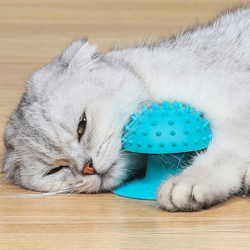 Cat Hair Brush Cats Comb Corner Scratching Sucker Cup Pet Hair Removal Hair Scrubber Pet Massage Grooming Cleaning Pet Supplies