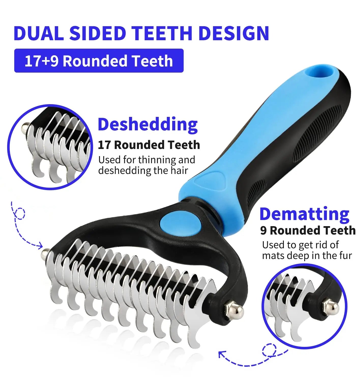 Professional Pet Deshedding Brush Dog Hair Remover Pet Fur Knot Cutter Puppy Cat Comb Brushes Dogs Grooming Shedding Supplies